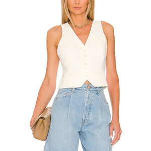 Favorite Daughter 'The Favorite' Ivory Polyester Vest Size S